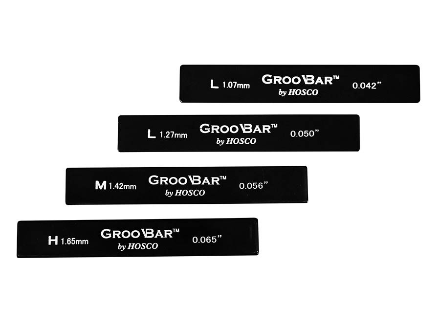 Hosco Japan Groobar. Aid to determine nut slot height, 4/set