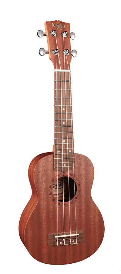 String set soprano ukulele, black nylon B1-F#2-D3-A4