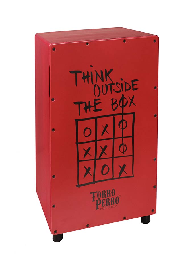 Torro Perro Art Series EU handmade cajon THINK red-red-black