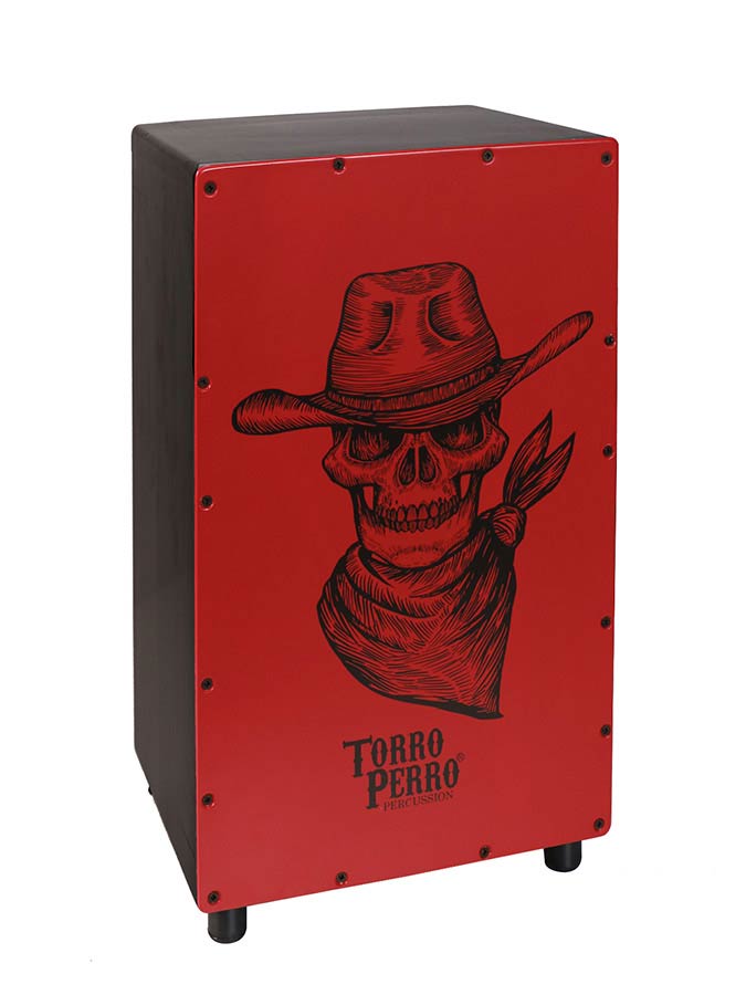 Torro Perro Art Series EU handmade cajon COWBOY black-red-black