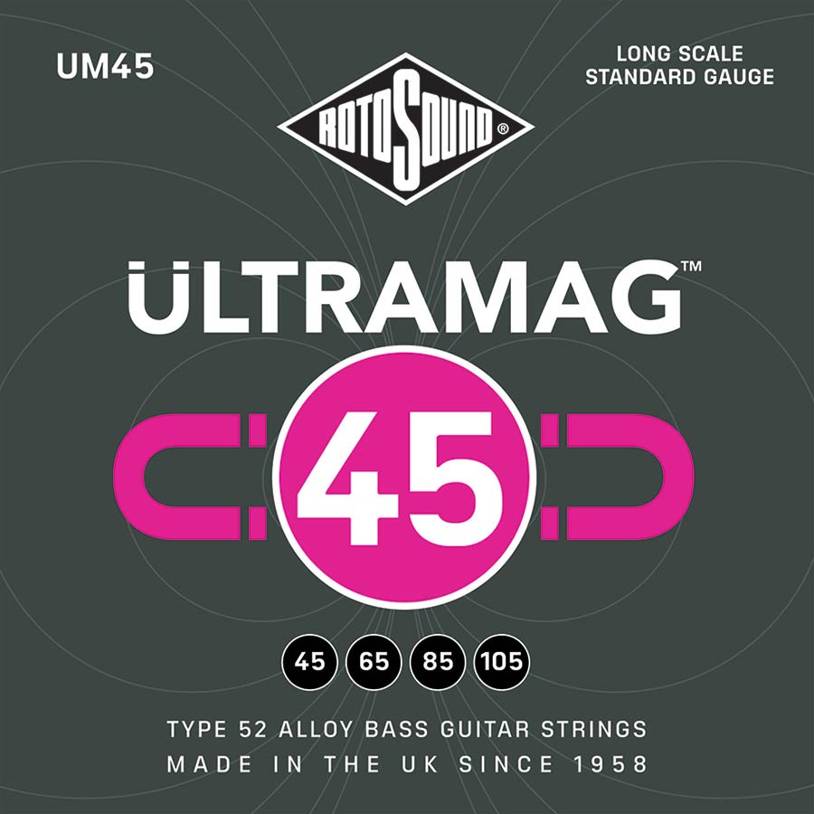 UM45 Rotosound Ultramag string set electric bass type 52 allow wound 45-105