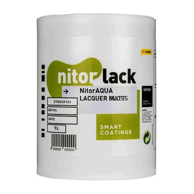 NitorLACK NitorAQUA waterbased clear matte lacquer