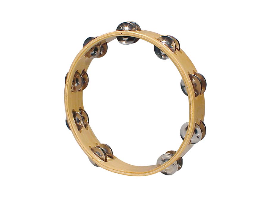 Tambourine, no drum head, wood, 10