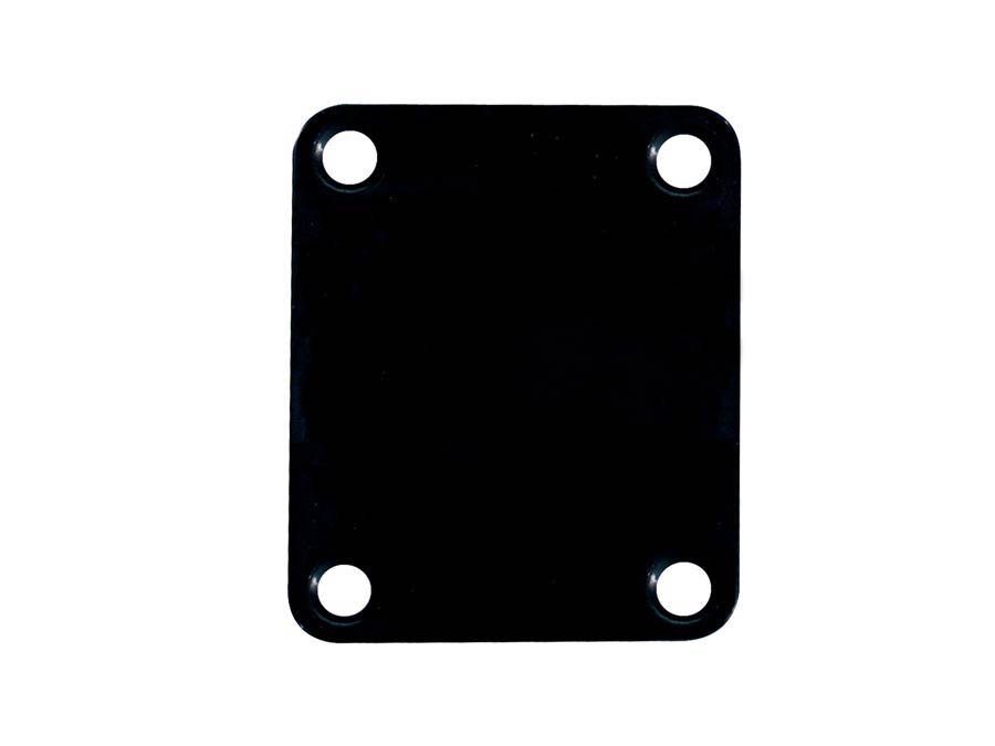 Neck mounting plate, 64,2x51mm, rectangular, black