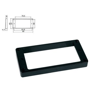 humbucker, flat, black, plastic, height: 10,0-11,7mm, high