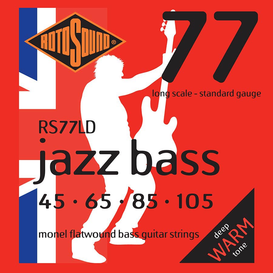 RS77LD Rotosound Jazz Bass 77 string set electric bass monel flatwound 45-105