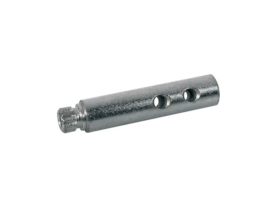 Machine head shafts, metal, 2 holes, nickel, 6x26mm, 12-pack