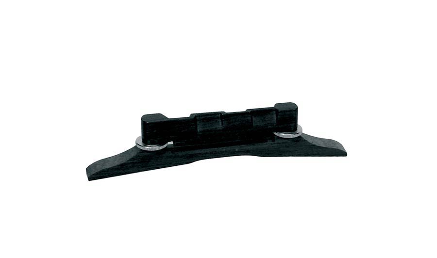 Bridge for mandolin, compensated saddles, adjust, for arched top, ebony