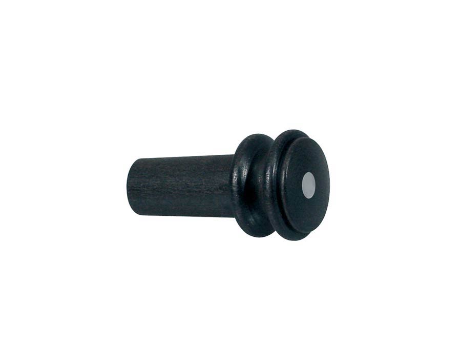 Endpin, ebony, 1-pack, with pearloid eye