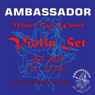 Ambassador Monel S125 1/4 - 1/2 Violin Set