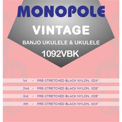 Monopole 1092Vbk Vintage Black Banjo/Uke Set
