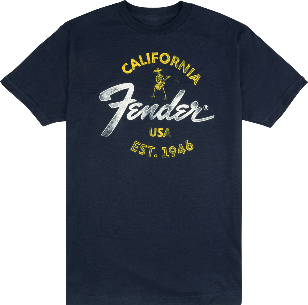 Fender Baja Blue T-Shirt, Blue - XL