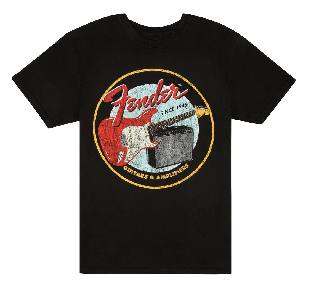 Fender 1946 Guitars & Amplifiers T-Shirt, Vintage Black - S