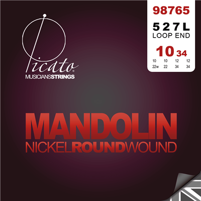 Picato Mandolin 527L Nickel 10-34 Loopend Set