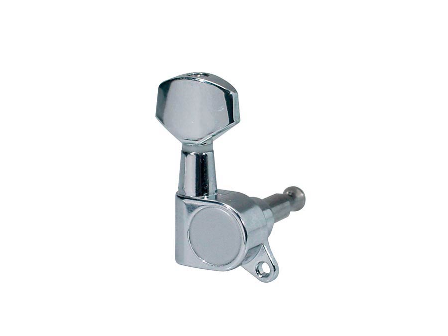 Machine heads for guitar, die cast, 6x left, small, chrome