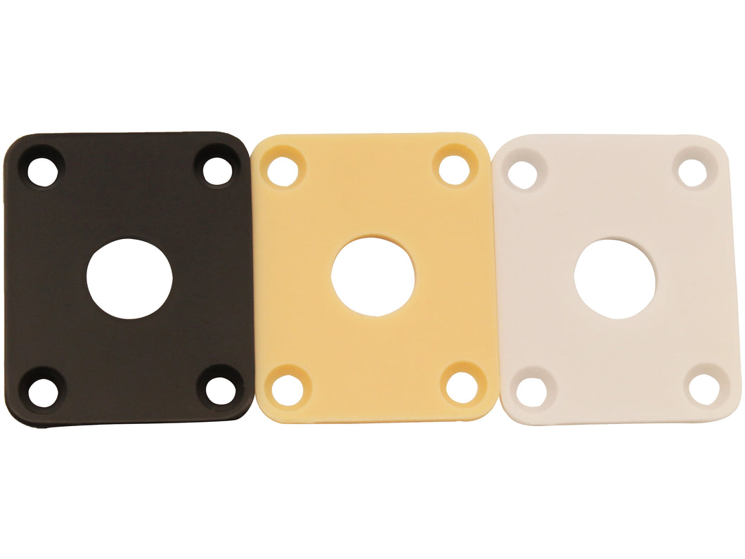 Square plastic Les Paul jack plates (import size)