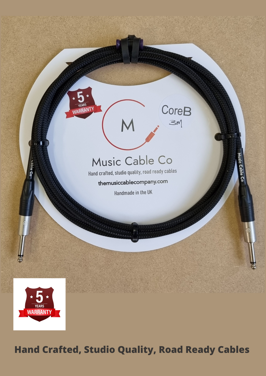 CoreB Inst Cable str-str 3m Black