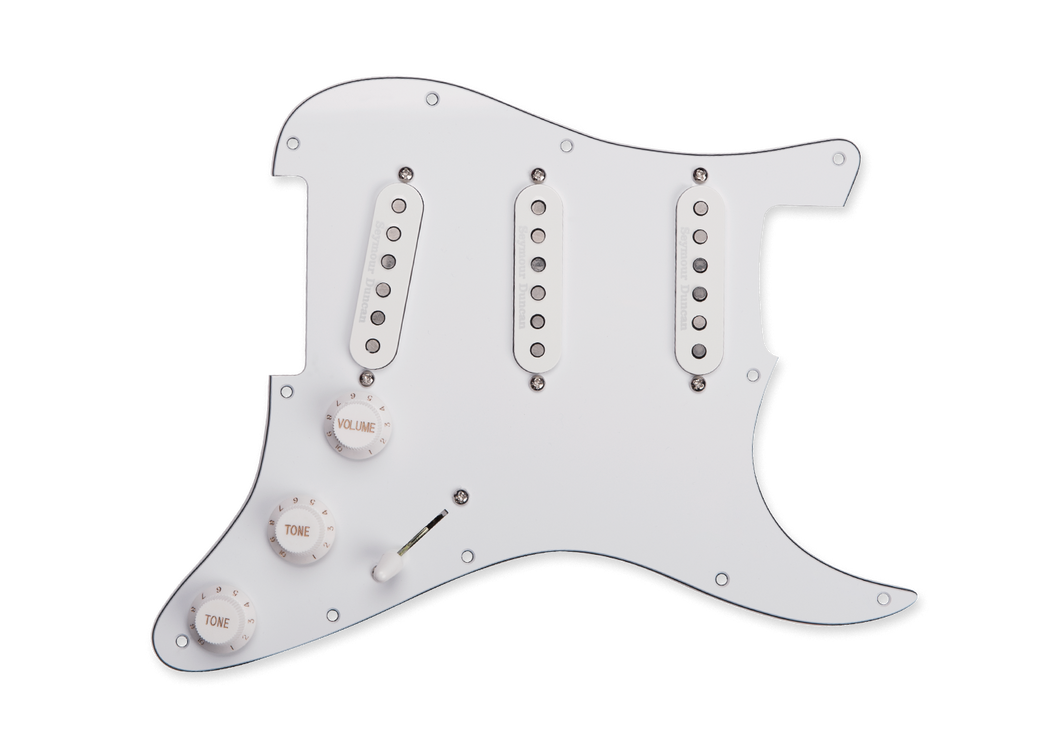 Seymour Duncan Pickguard Assembly California 50s Strat Set White