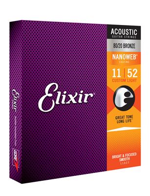 Elixir E11027 Nano 80/20 Acoustic Custom/Light 11-52