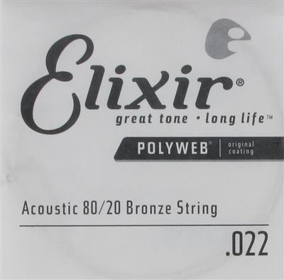 Elixir E13122  80/20 Poly .022 Single String