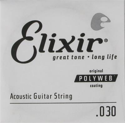 Elixir E13130 80/20 Poly .030 Single String
