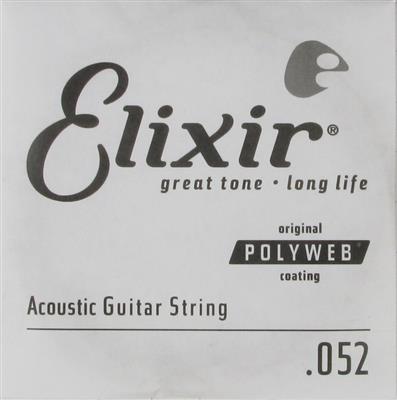 Elixir E13152 80/20 Poly .052 Single String
