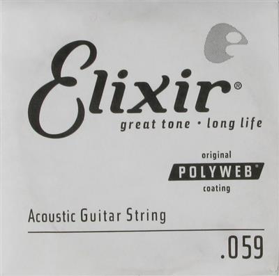 Elixir E13159 80/20 Poly .059 Single String