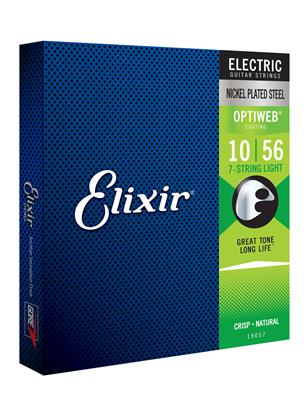 Elixir E19057 Optiweb Electric 7 Str Light 10-56 Set