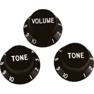3X Sc Knobs 2 Tone 1 Volume Black