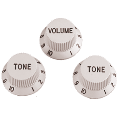 3X Sc Knobs 2 Tone 1 Volume White