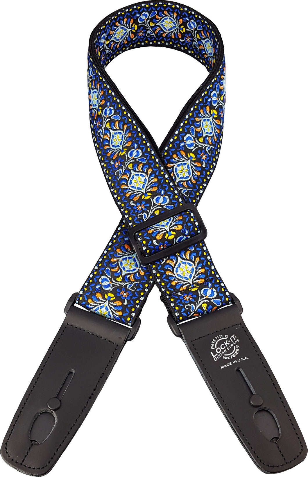 Lock-It 2 Inch Retro Vintage Series Strap - Blue Chill