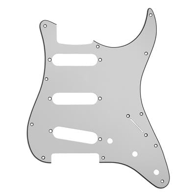 Strat SSS 3 Ply Pickguard White