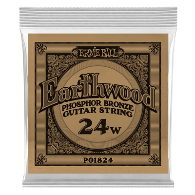 Ernie Ball Earthwood .024 Phosphor Bronze Acoustic Single