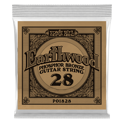 Ernie Ball Earthwood  .028 Phosphor Bronze Acoustic Single