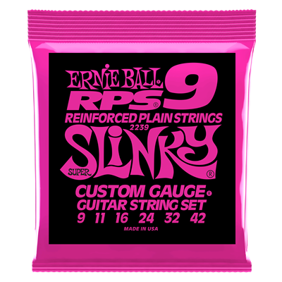 Ernie Ball Reinforced Plain String Nickelwound Super Slinky Set 9-42