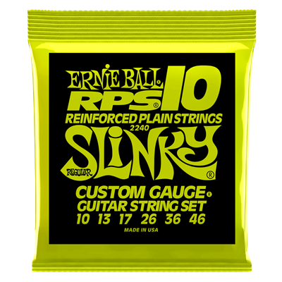 Ernie Ball Reinforced Plain String Nickelwound Regular Slinky Set 10-46