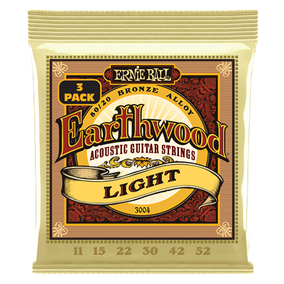 Ernie Ball Earthwood Light (3 Set Pack) 11-52