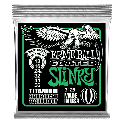 Ernie Ball Coated Not Even Slinky Set 12-56