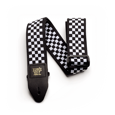 Ernie Ball Strap Jacquard Black And White Checkered