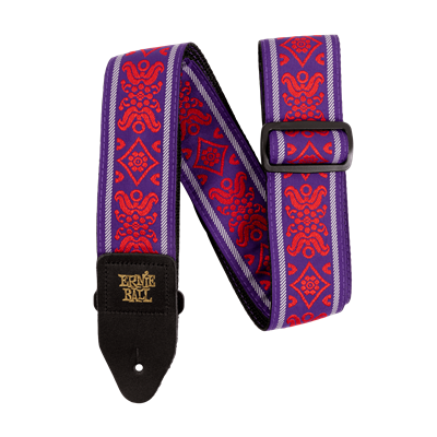 Ernie Ball Strap Royal Flush Red Jacquard