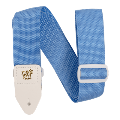 Ernie Ball Strap Polypro Soft Blue & White