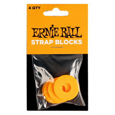Ernie Ball Strap Blocks 4Pack Orange