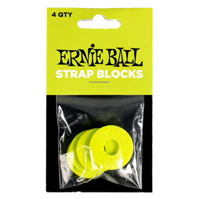 Ernie Ball Strap Blocks 4Pack Green