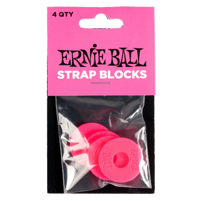 Ernie Ball Strap Blocks 4Pack Pink