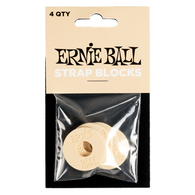 Ernie Ball Strap Blocks 4Pack Cream