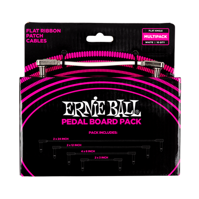 Ernie Ball Flat Ribbon Pedalboard Multi Pack - White