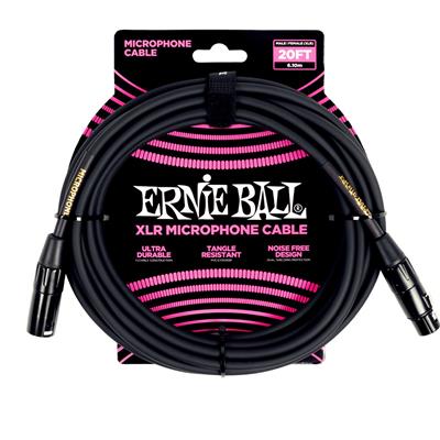 Ernie Ball 20Ft Xlr Microphone Cable Black