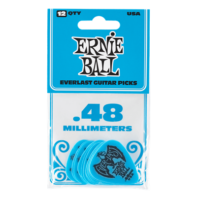 Ernie Ball Everlast Picks 12-Pack Blue .48Mm