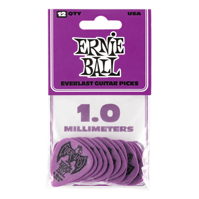 Ernie Ball Everlast Picks 12-Pack Purple 1.0Mm