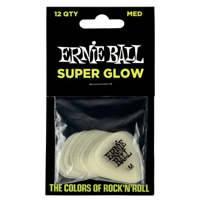 Ernie Ball Medium Super Glow  Pick X 12